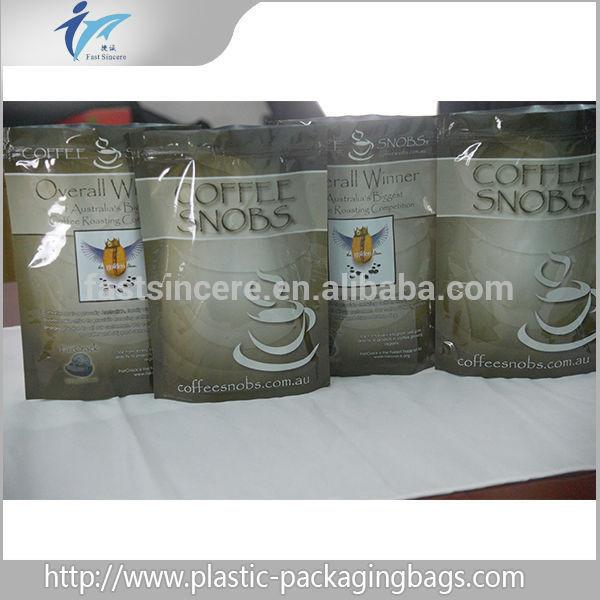 Quality Stand UP Printed Aluminum Foil Ziplock Bag For Coffee Packaging for sale